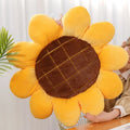 Sunflower Throw Pillow,Flower Shaped Pillows Floor Pillow Seating Cushion,Seating Cushion,Cute Room Decor & Plush Pillow for Bed