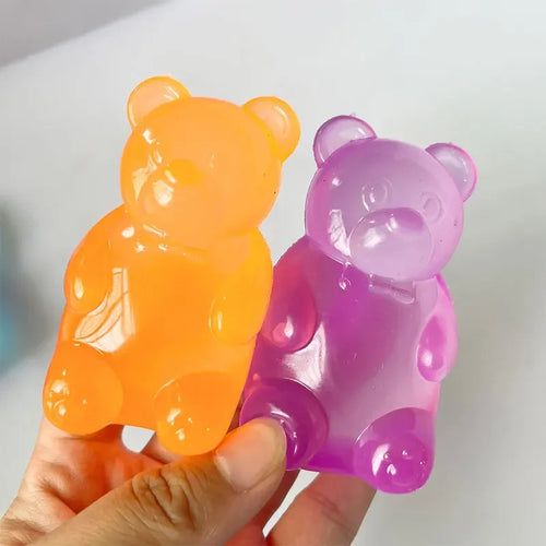 Cute Bear Stress Relief Squeeze Toy – Colorful Desk Decoration