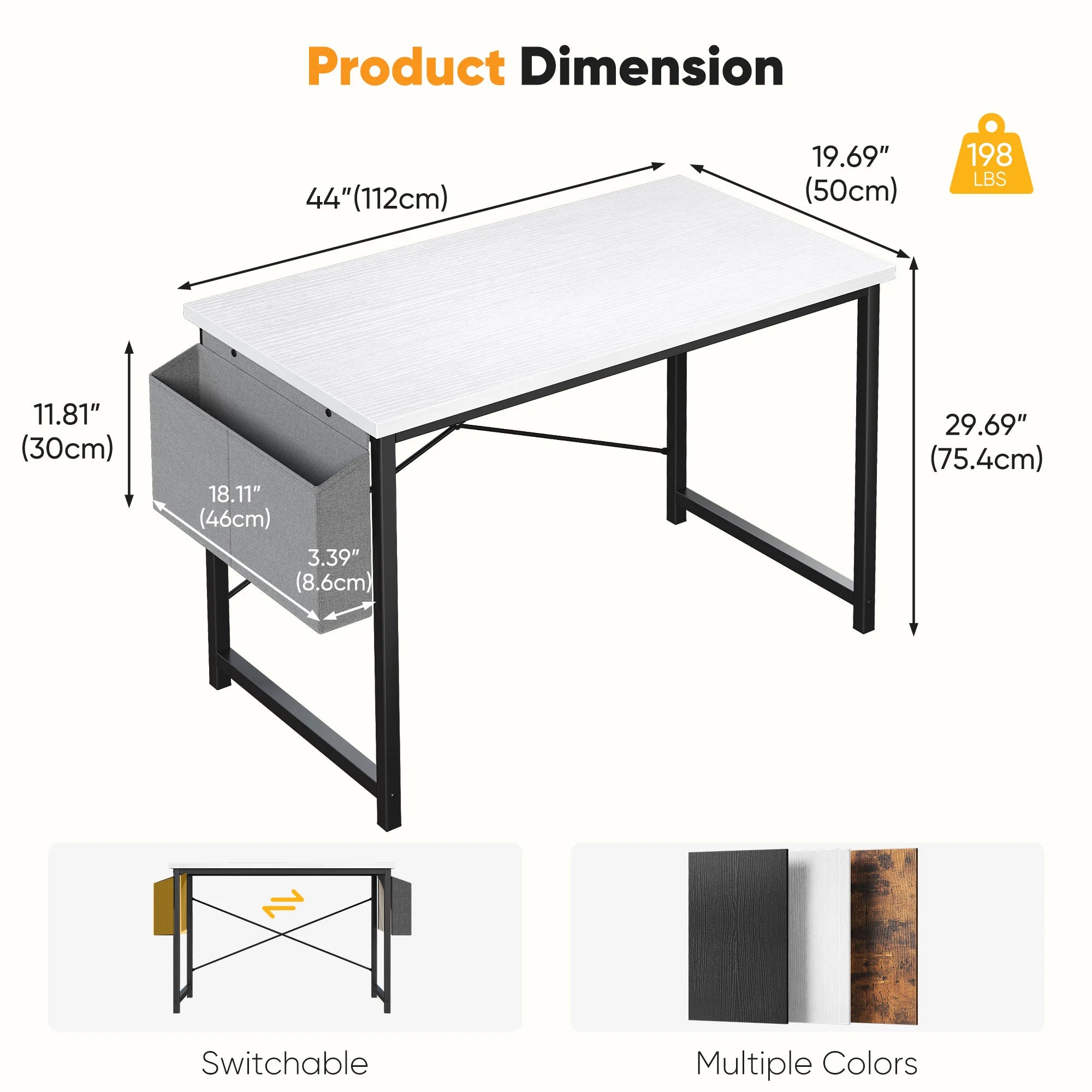 JHK Adjustable 31"–55" Computer Office Desk – Work, Study & Game in Style