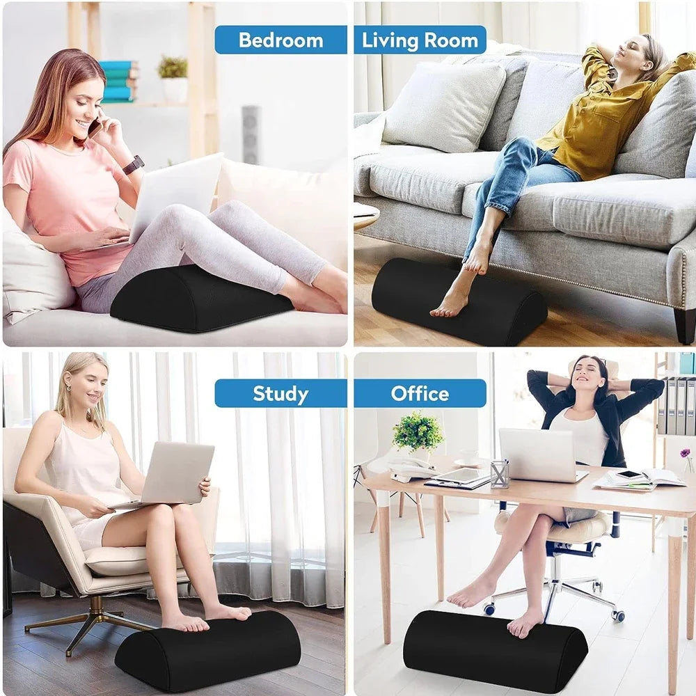 Ergonomic Foot Rest for Under Desk – Memory Foam with Non-Slip Base