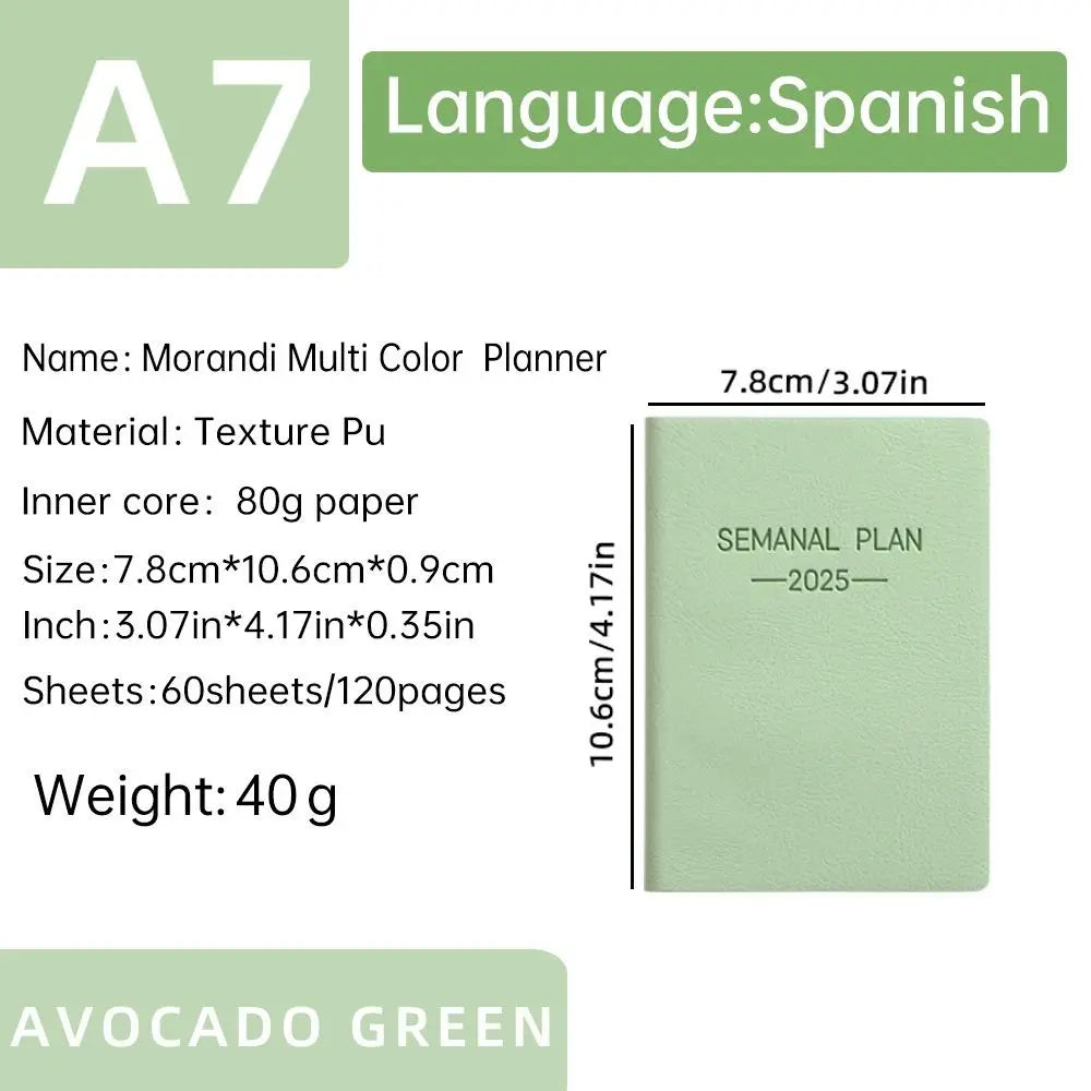Minimalist 2025 Planner Notebook A5 – Morandi Color Daily Agenda