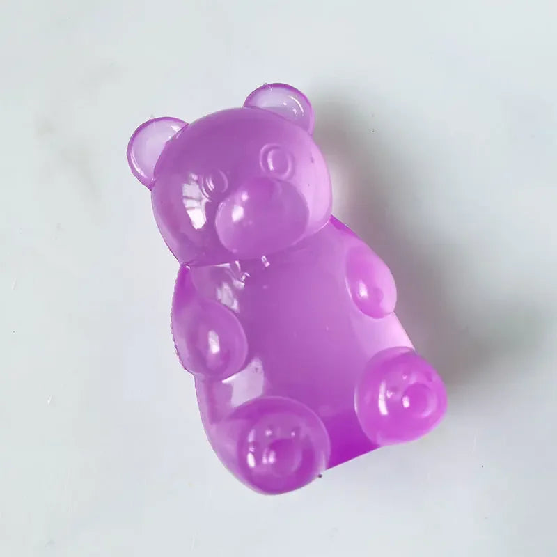Cute Bear Stress Relief Squeeze Toy – Colorful Desk Decoration
