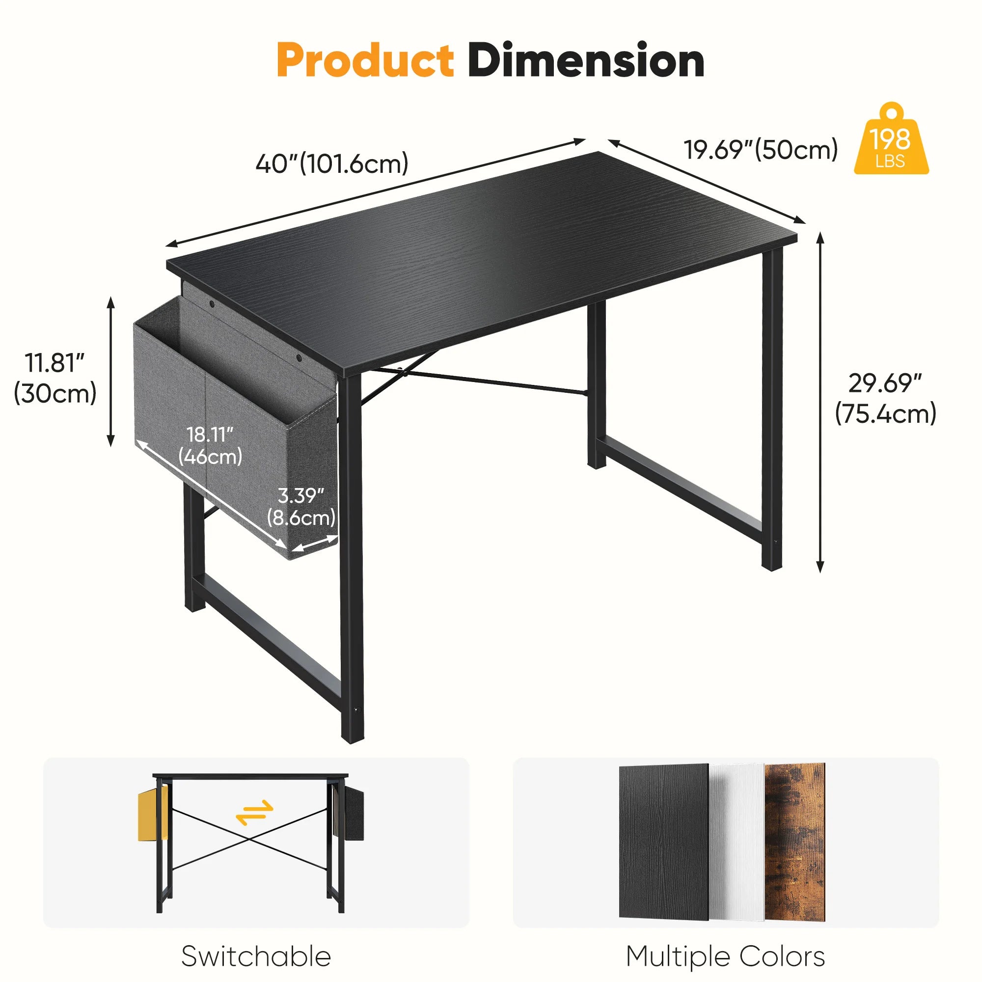 JHK Adjustable 31"–55" Computer Office Desk – Work, Study & Game in Style
