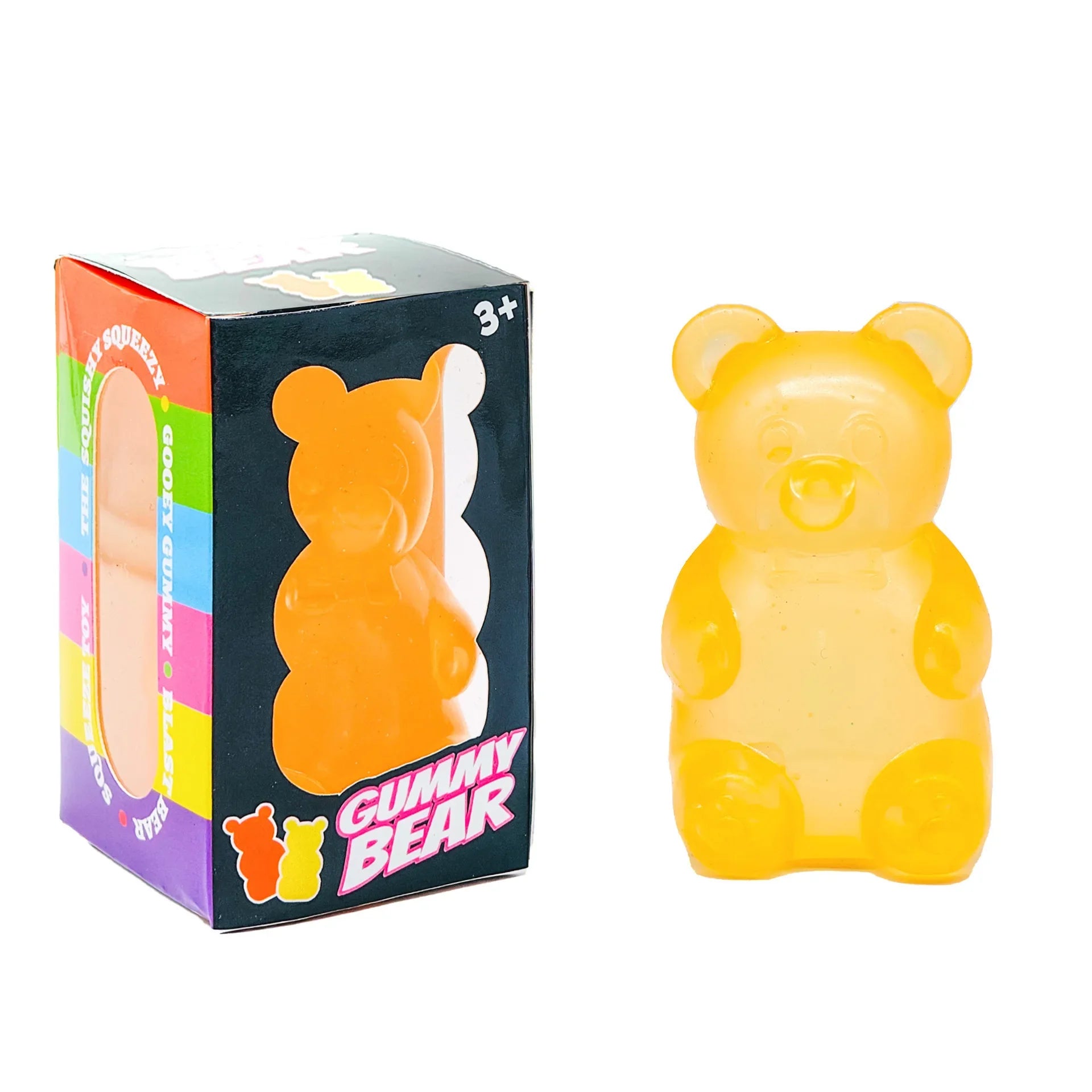 Cute Bear Stress Relief Squeeze Toy – Colorful Desk Decoration