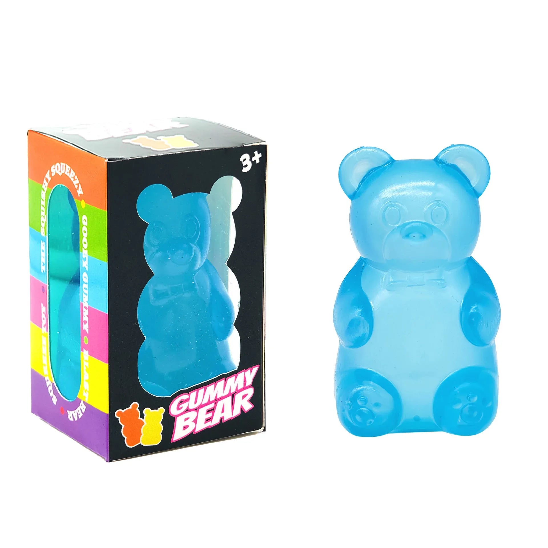 Cute Bear Stress Relief Squeeze Toy – Colorful Desk Decoration
