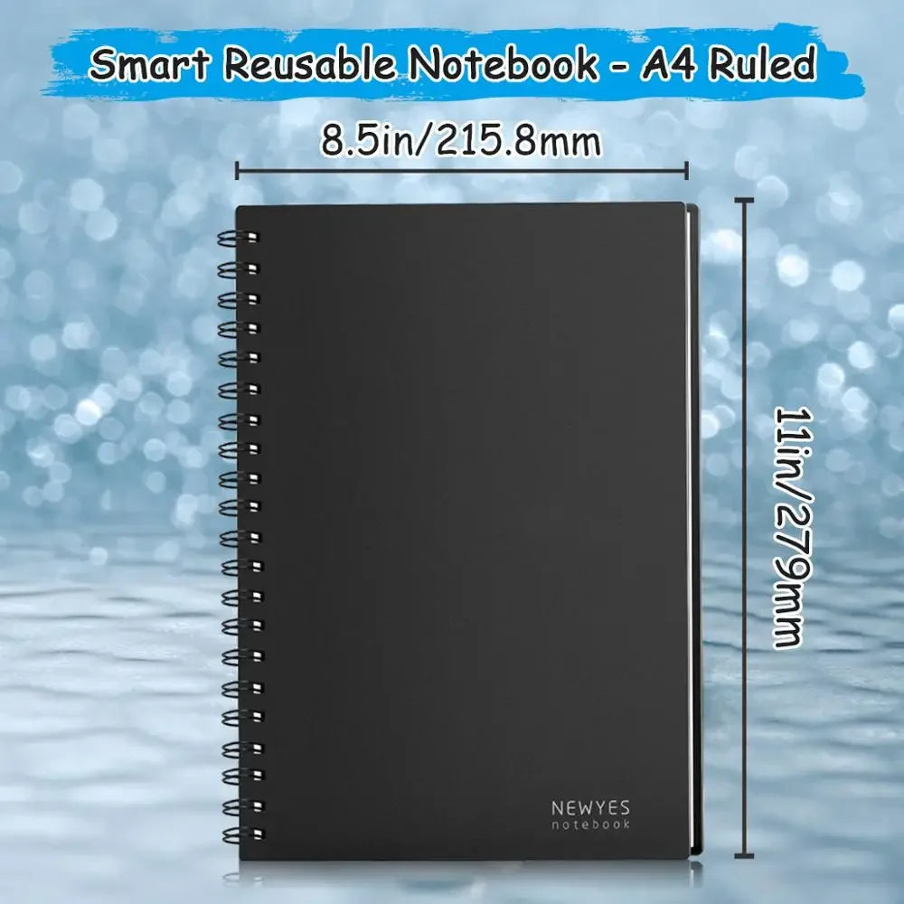 HOMESTEC Reusable Smart Notebook A4 – Erasable, Waterproof & Microwave-Safe