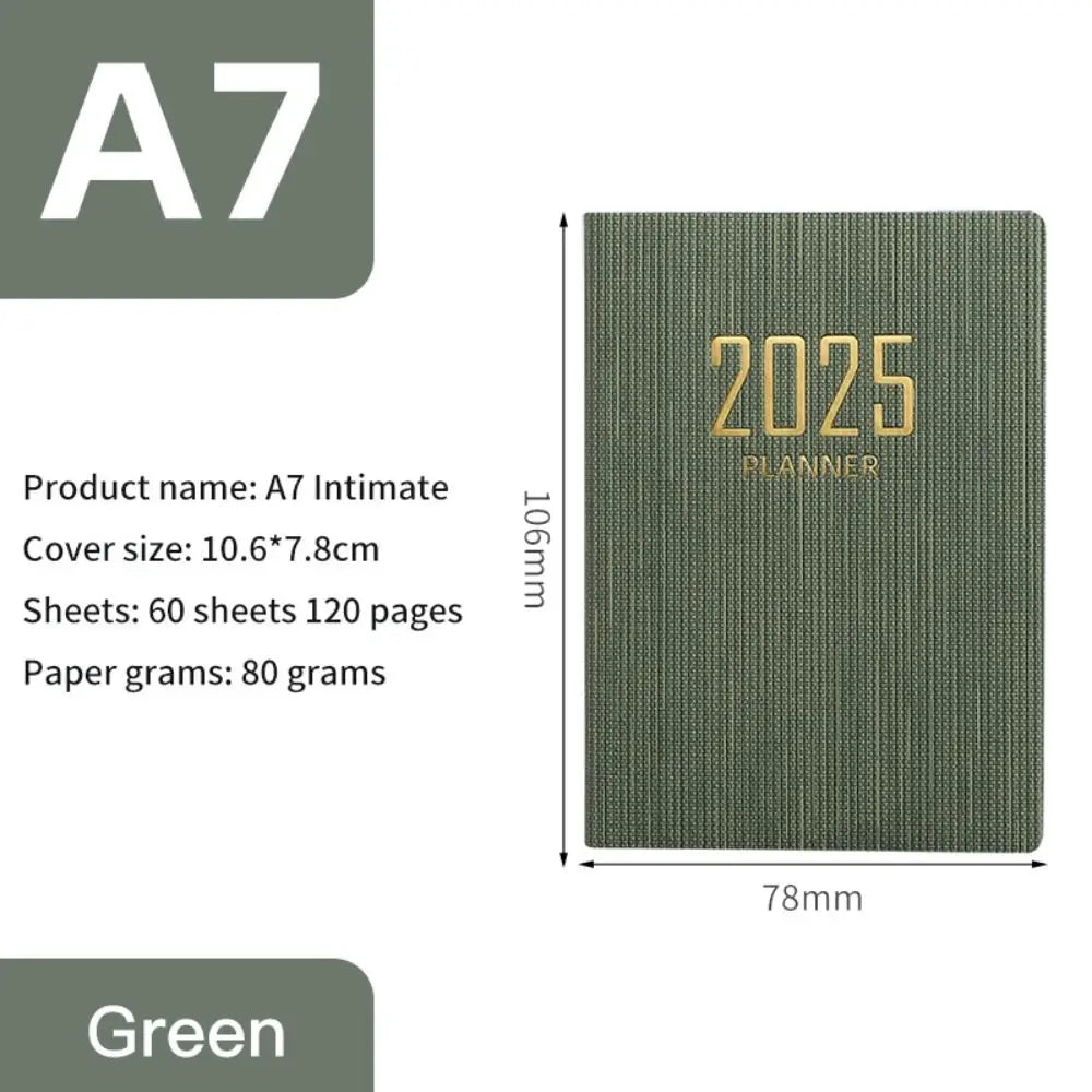 Minimalist 2025 Planner Notebook A5 – Morandi Color Daily Agenda