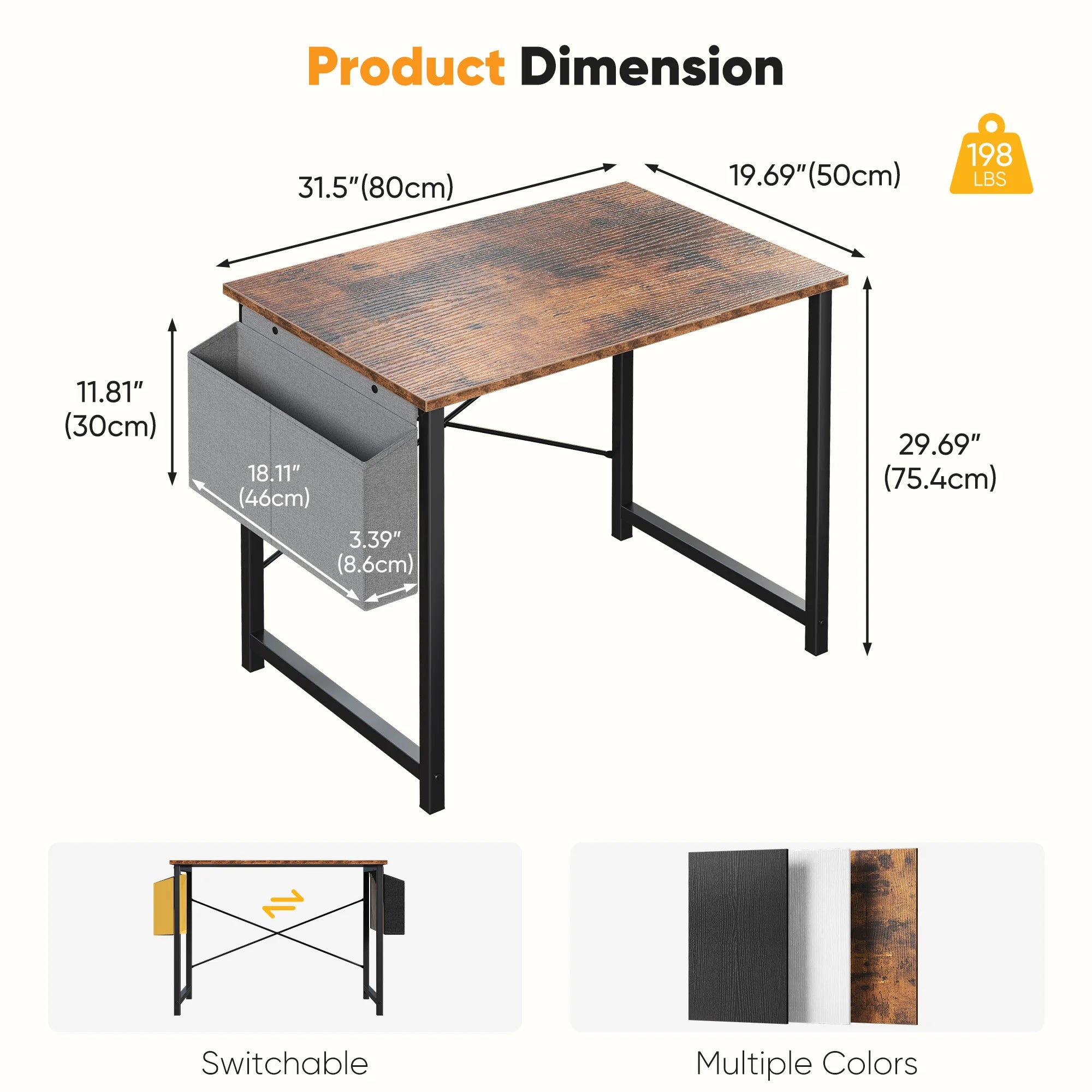 JHK Adjustable 31"–55" Computer Office Desk – Work, Study & Game in Style