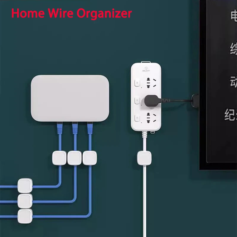 Magnetic Cable Clips & Cord Organizer for Desk & Home Office