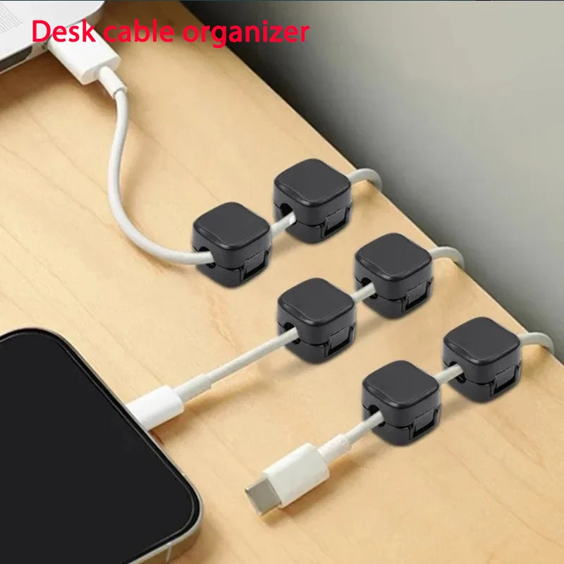 Magnetic Cable Clips & Cord Organizer for Desk & Home Office