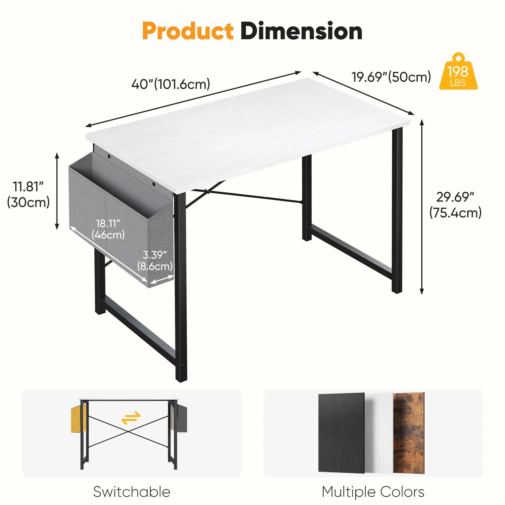 JHK Adjustable 31"–55" Computer Office Desk – Work, Study & Game in Style