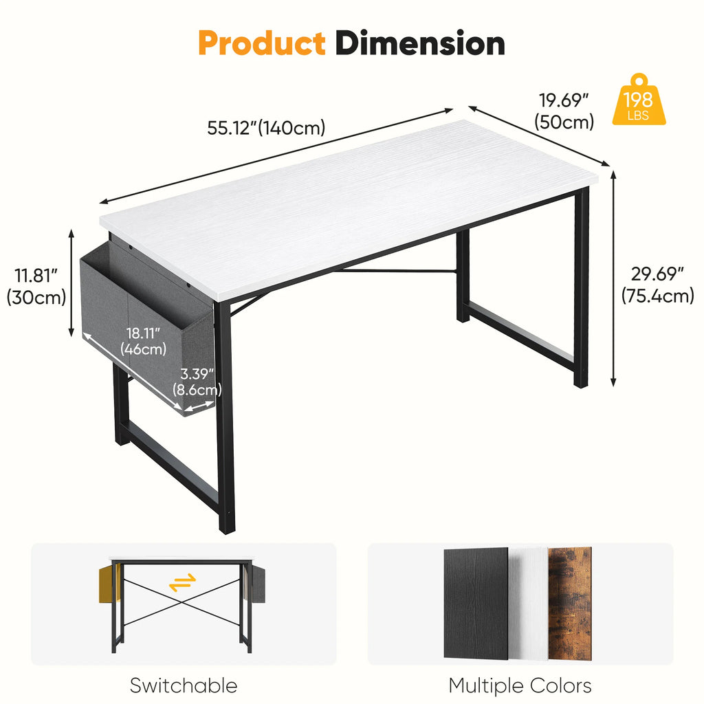 JHK Adjustable 31"–55" Computer Office Desk – Work, Study & Game in Style