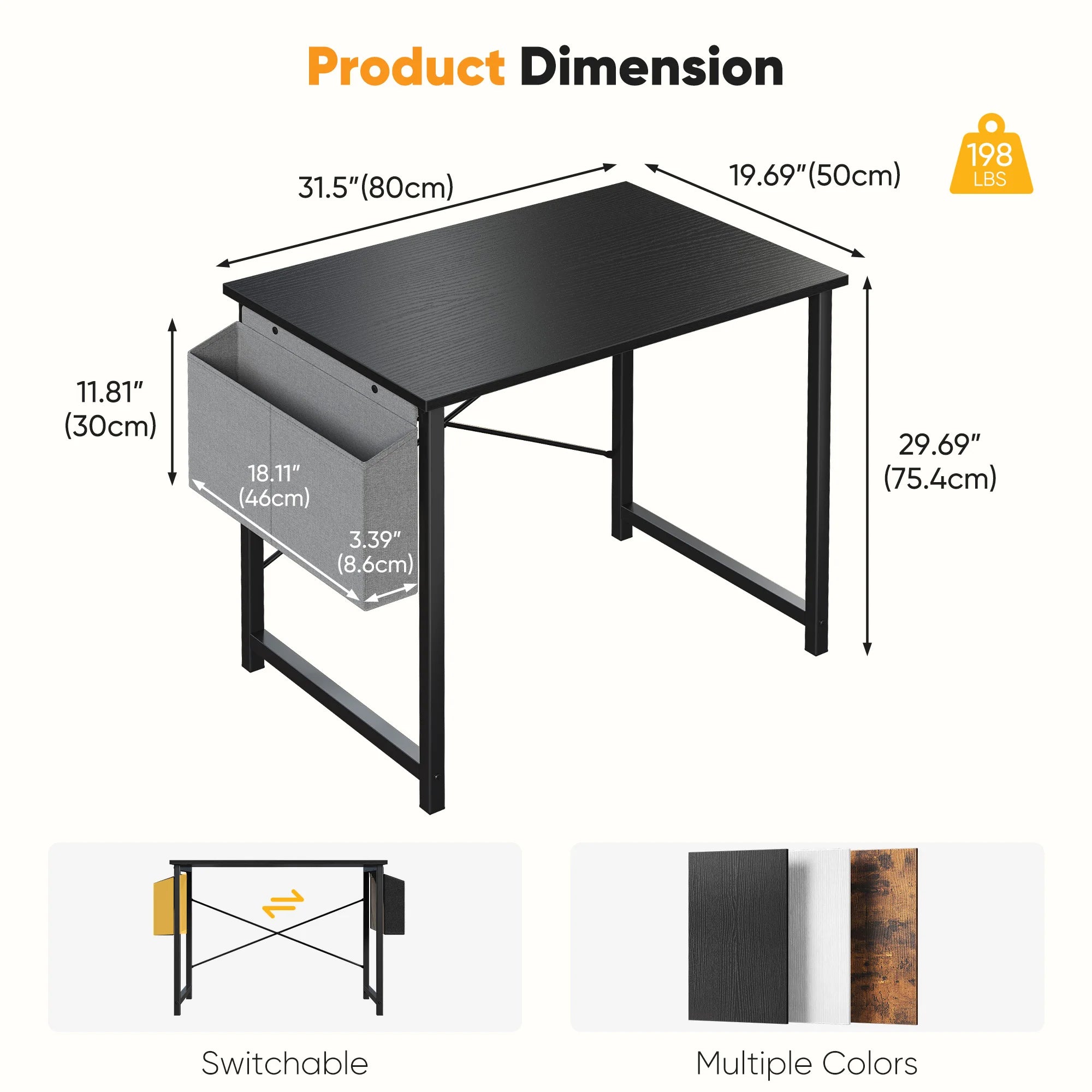 JHK Adjustable 31"–55" Computer Office Desk – Work, Study & Game in Style