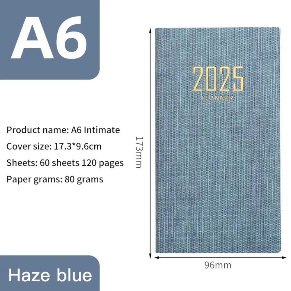 Minimalist 2025 Planner Notebook A5 – Morandi Color Daily Agenda