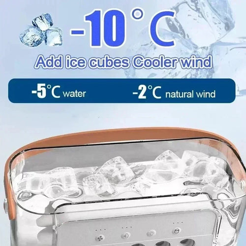 3-in-1 Mini Air Cooler Fan with LED Night Light & Humidifier