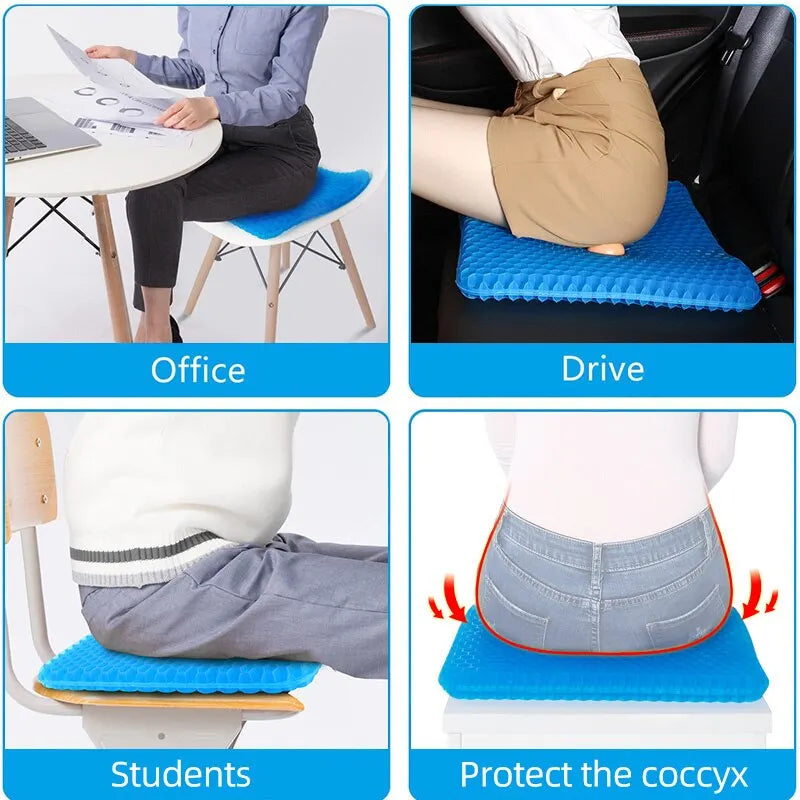 Gel Seat Cushion for Pressure Relief & Tailbone Pain