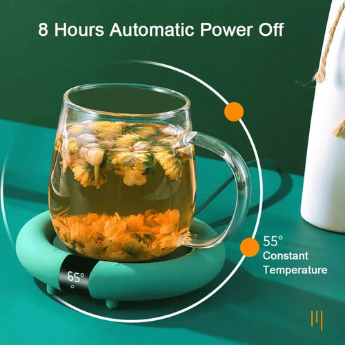 Electric Mug Warmer – 3-Temperature Adjustable Coaster for Home & Office