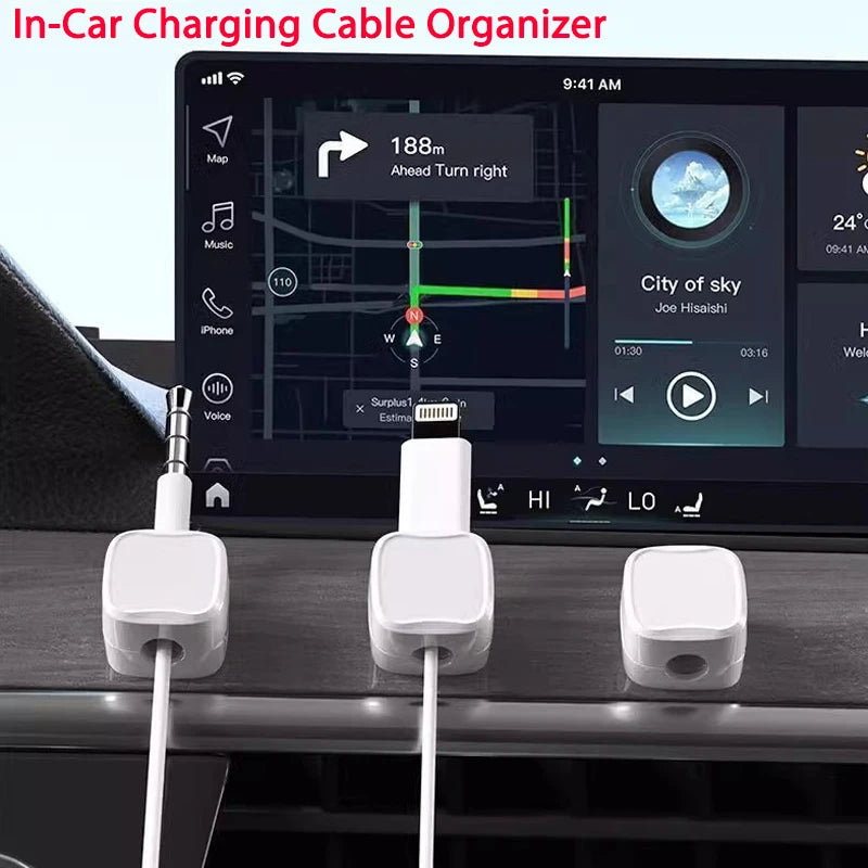 Magnetic Cable Clips & Cord Organizer for Desk & Home Office