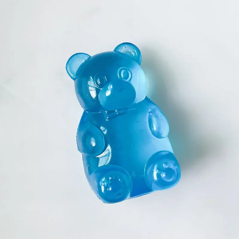 Cute Bear Stress Relief Squeeze Toy – Colorful Desk Decoration