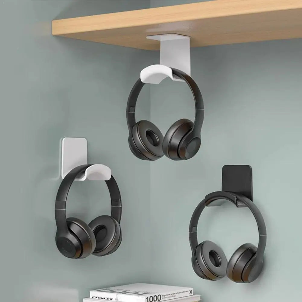 Under-Desk Headphone Stand – Wall Mount Hanger for Gaming & Office