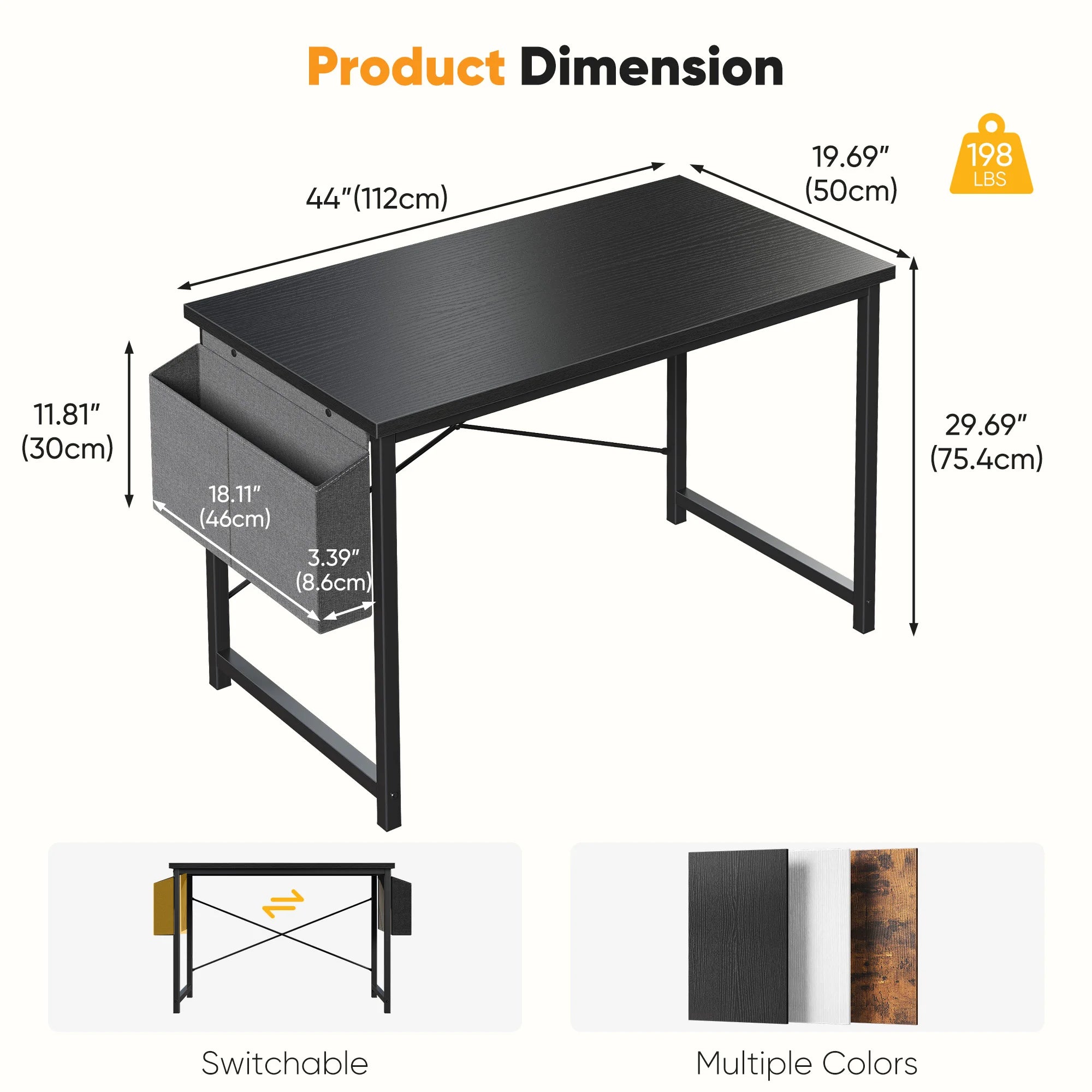 JHK Adjustable 31"–55" Computer Office Desk – Work, Study & Game in Style