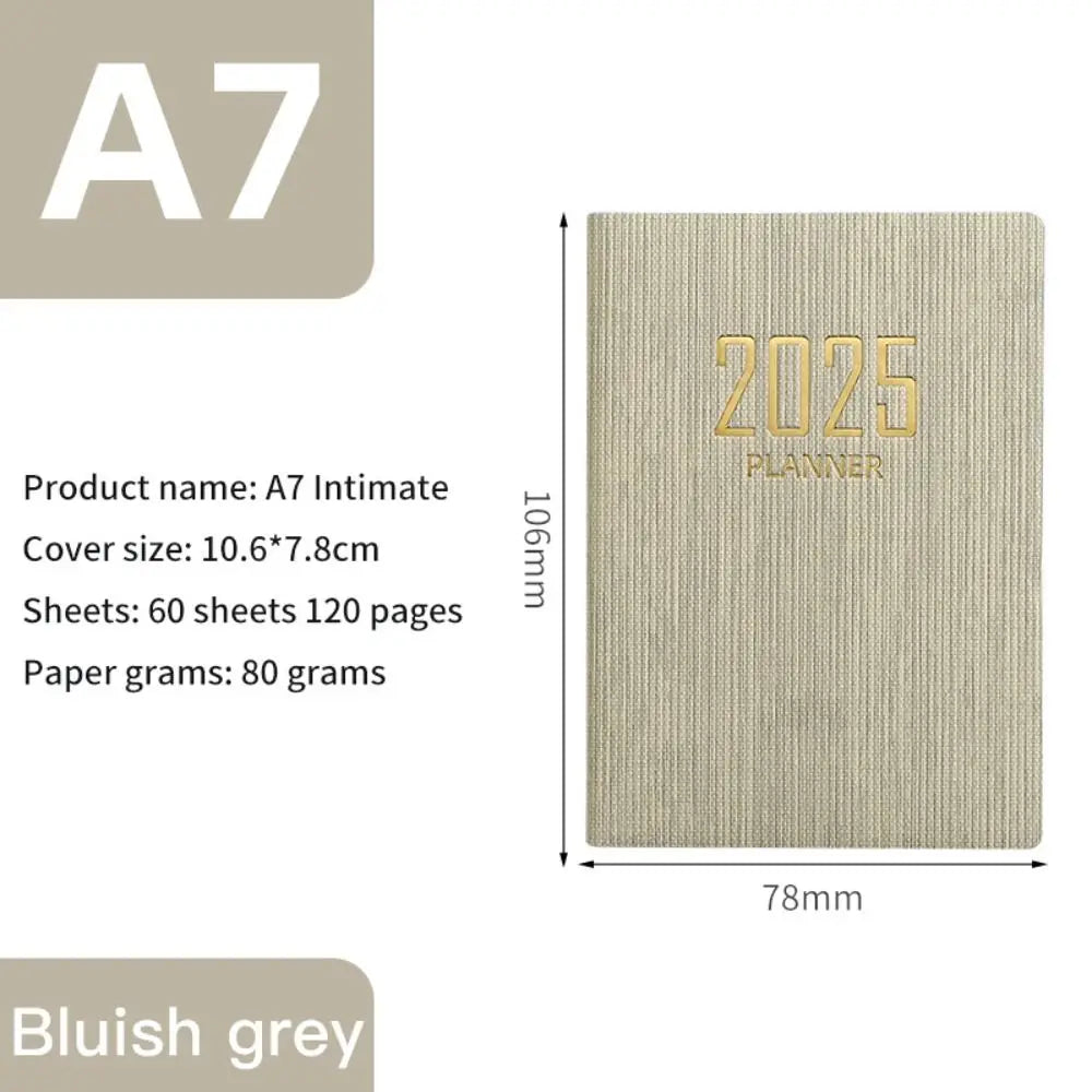 Minimalist 2025 Planner Notebook A5 – Morandi Color Daily Agenda