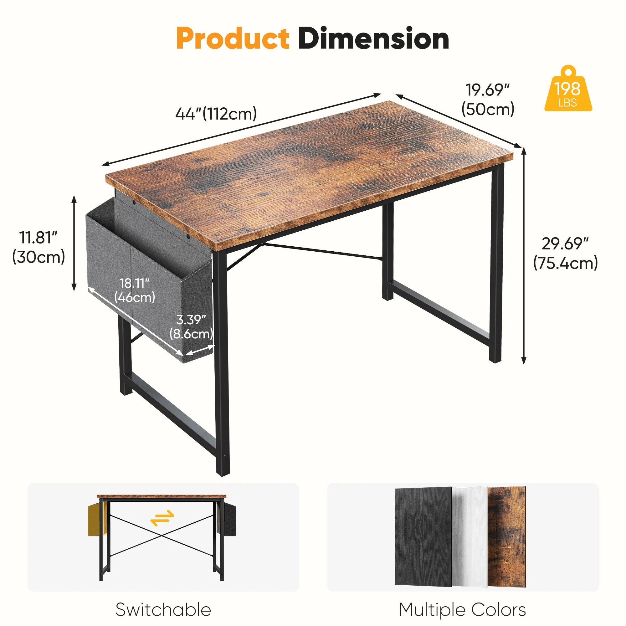 JHK Adjustable 31"–55" Computer Office Desk – Work, Study & Game in Style