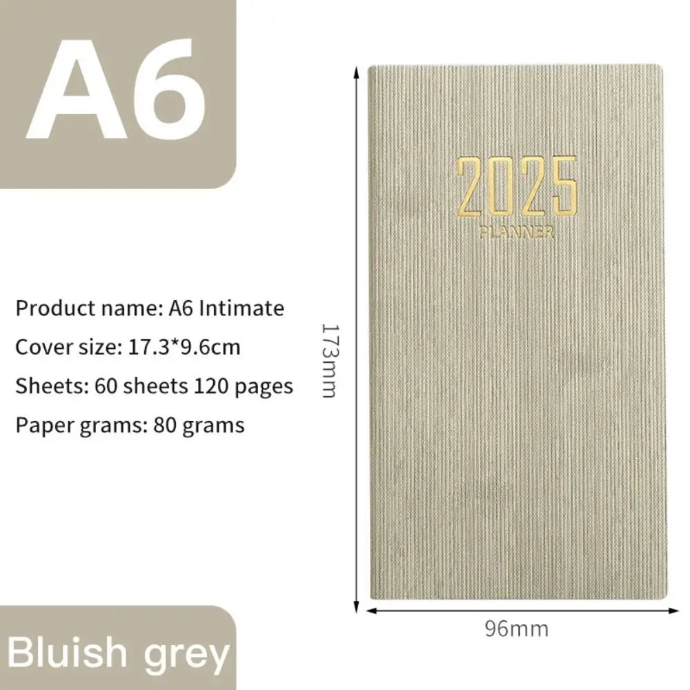 Minimalist 2025 Planner Notebook A5 – Morandi Color Daily Agenda
